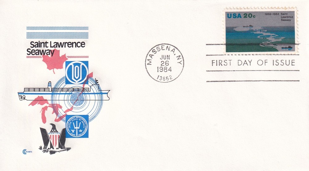 STAMP SCOTT 2091 "St. Lawrence Seaway" 20 CENT 1984 FDC - C