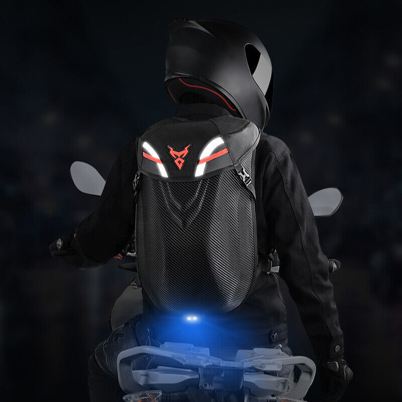 Flash Light Motorcycle Backpack Waterproof Helmet Luggage Backpack Accessories
