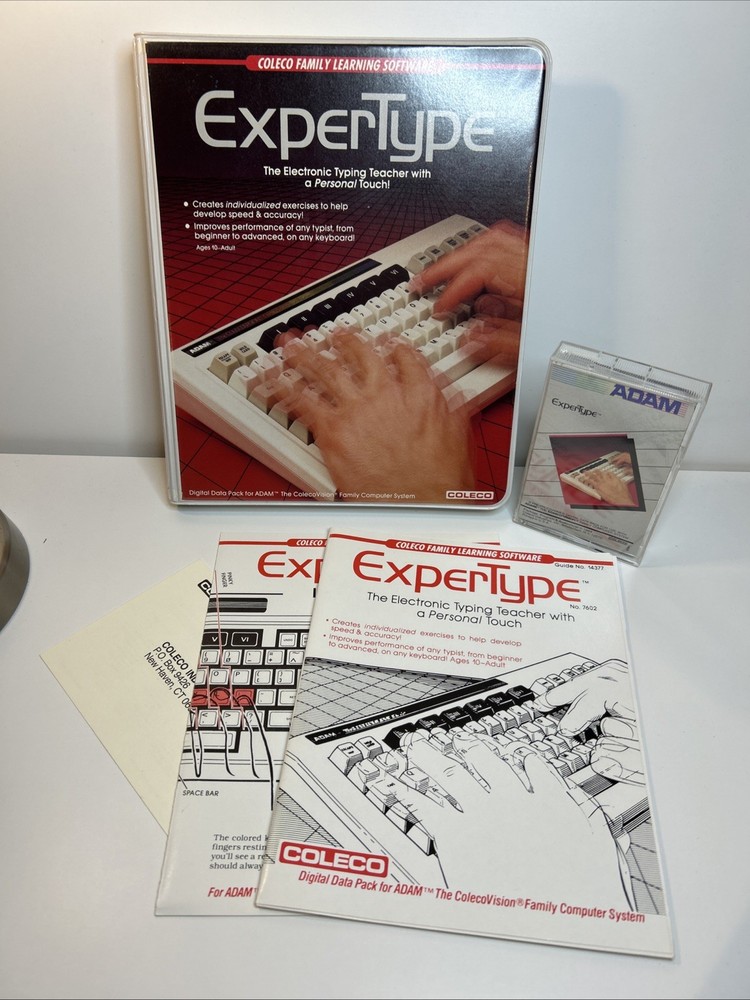 Vintage Coleco ExperType Adam Computer System Cassette CIB