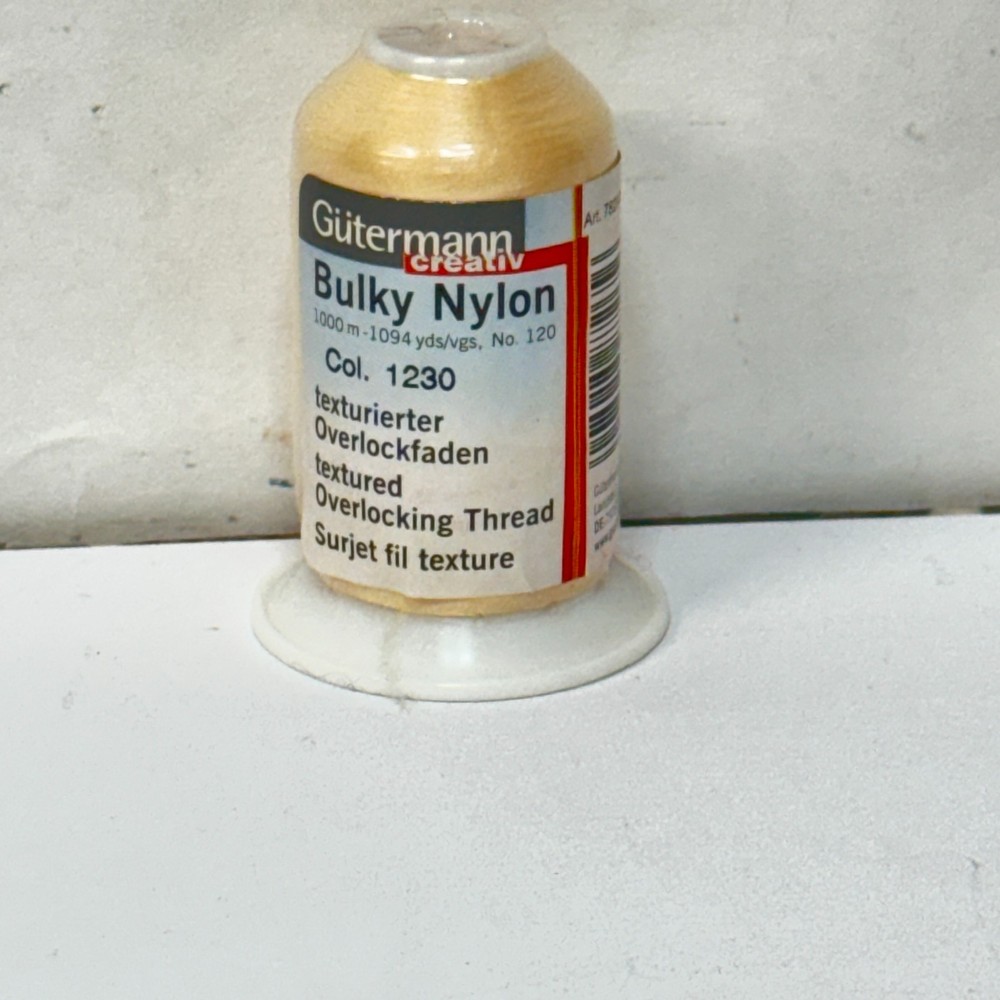 Gutermann Bulky Nylon Thread Overlocking, Textured, 1230, 1000M