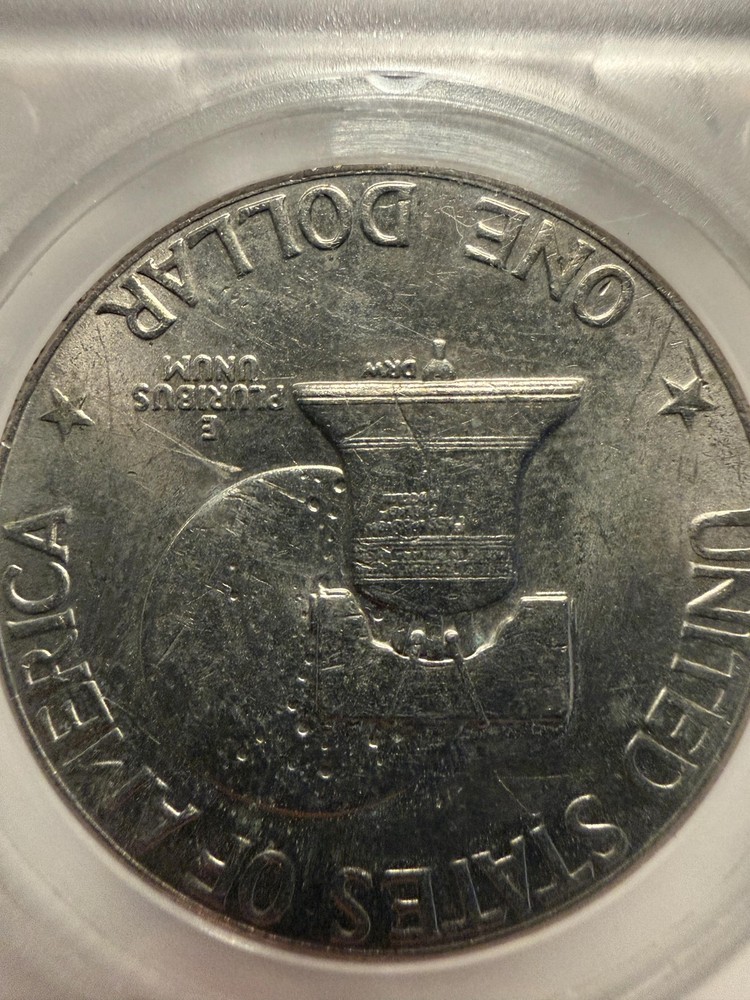 1976-D Eisenhower Dollar Bicentennial Type 2 Reverse Encapsulated Coin