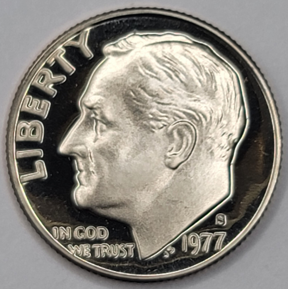 1977 S Gem Proof DCAM Roosevelt Dime