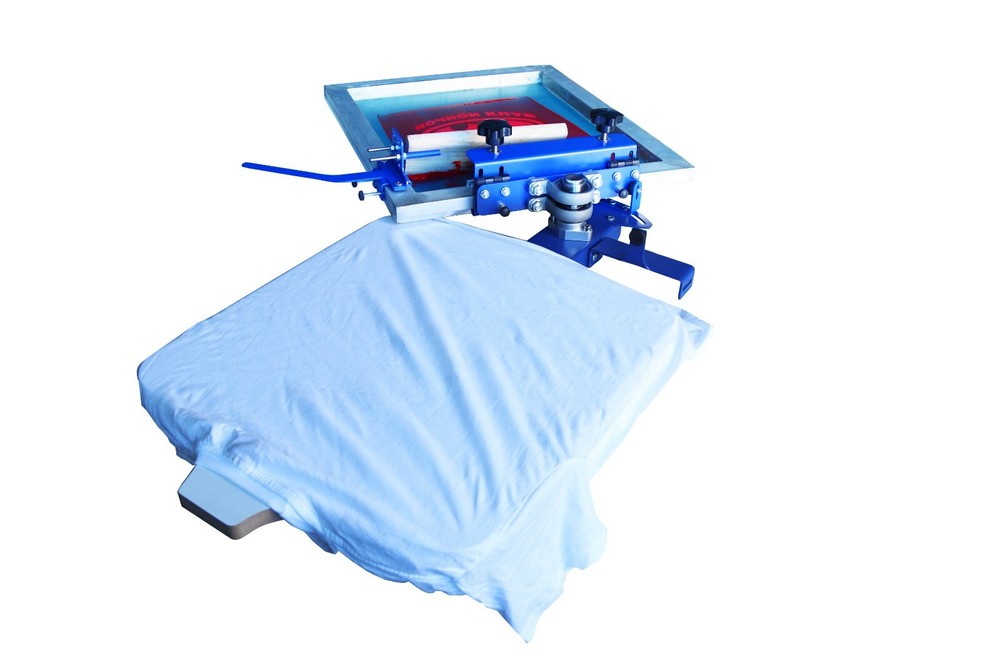 Desktop 1 Color Screen Printing Machine Press Printer with Rotary Screen Holder