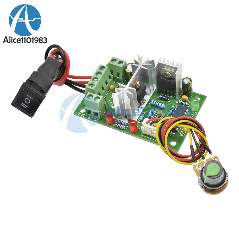 6-30V DC Motor Speed Controller Reversible PWM Control Forward / Reverse switch