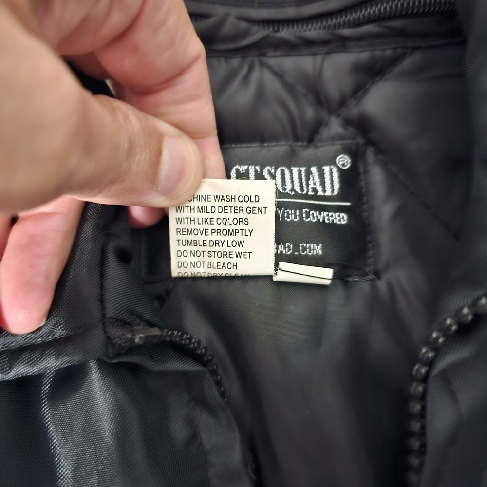 TACT SQUAD Classic Duty Jacket With Removable Liner Size Medium Black