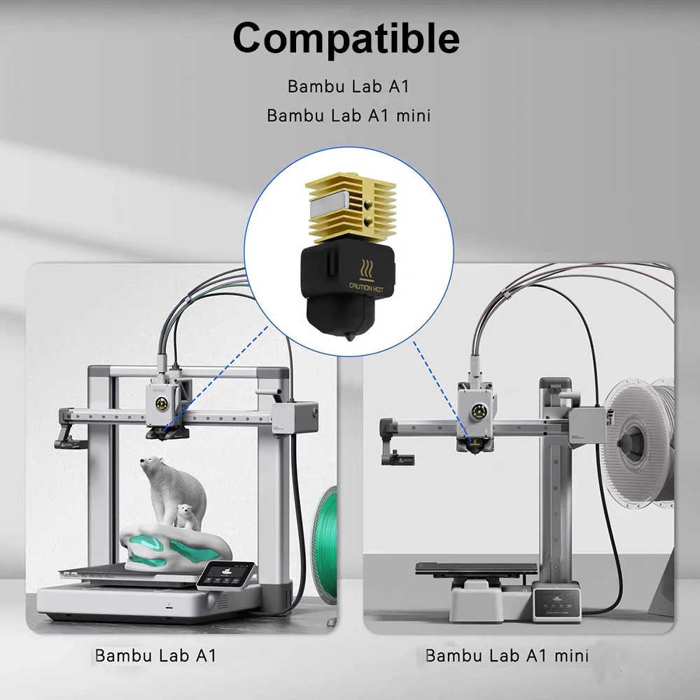 Hotend Extruder Head Nozzle Kit for Bambu Lab A1 /A1 mini 3D Printer Accessories