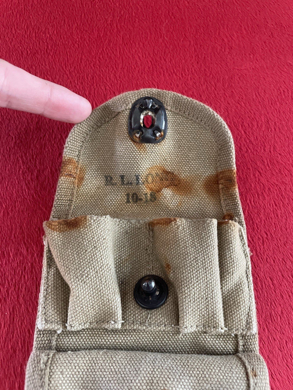 Repro WW1 M1917 Revolver Half Moon Clip Ammo Pouch WWI