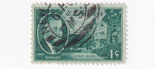 STAMP US SCOTT 930 "F. D. R.'s  Home - Hyde Park" 1CENT 1945 USED DATE CANCL - E