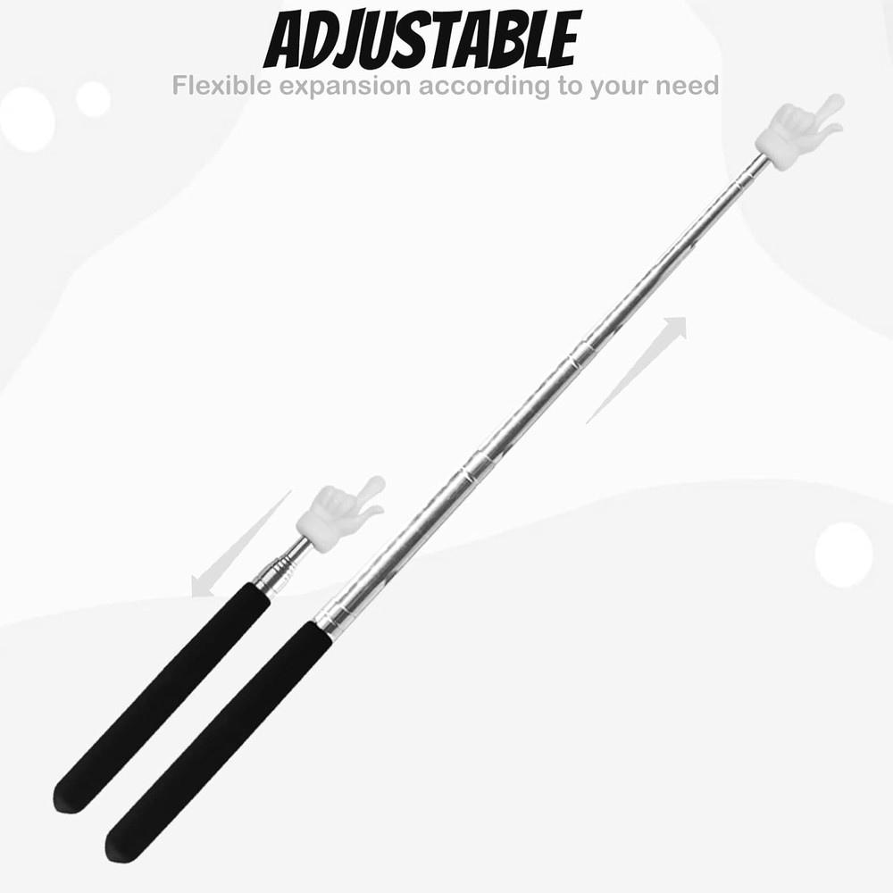2Pcs Telescopic Teachers Pointer, Extendable Hand Pointer Finger Pointer Stick,