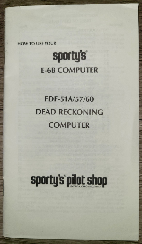 Vtg Santech E-6B Flight Computer w instruction manual & case, Sportys Pilot Shop