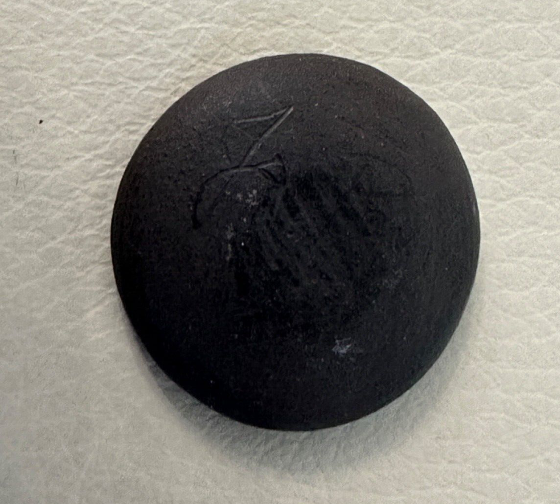 LINDA JO'POVI ASKAN VINTAGE Santa Clara Miniature Black Pottery 1" TRAY