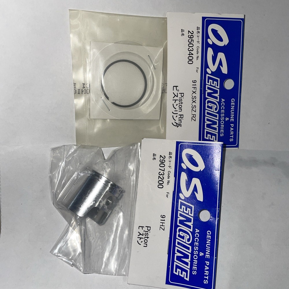 OS 91HZ PISTON &  RING NIP