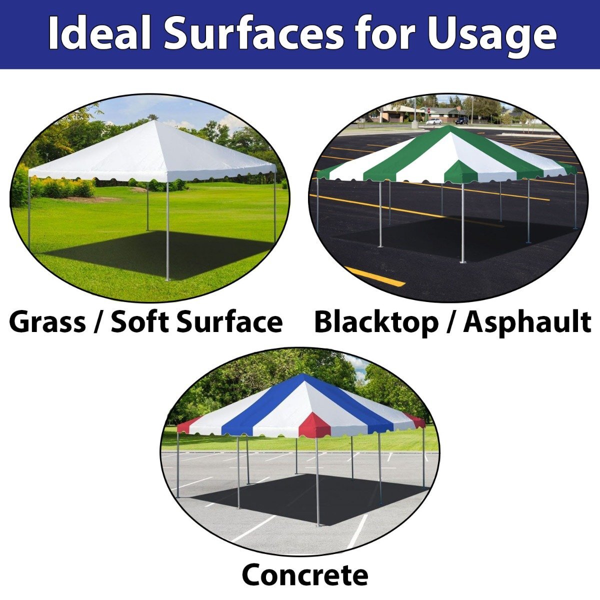 Commercial Frame Tent 10x10 White PVC Vinyl Canopy Waterproof Event Party Gazebo
