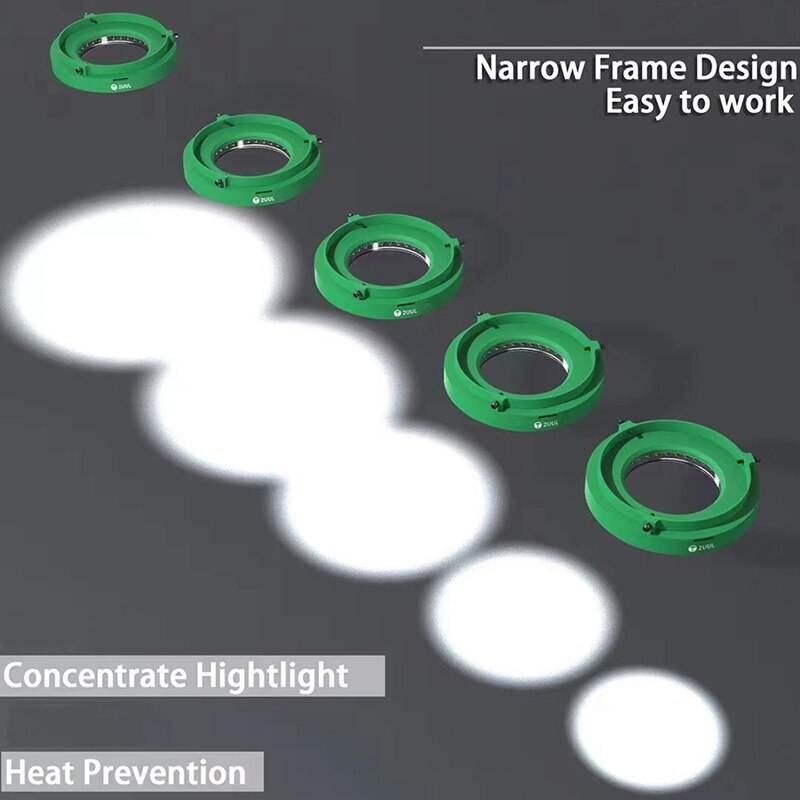 2UUL Adjustable LED Ring Light Monocular Binocular Microscope Camera Lamp Source