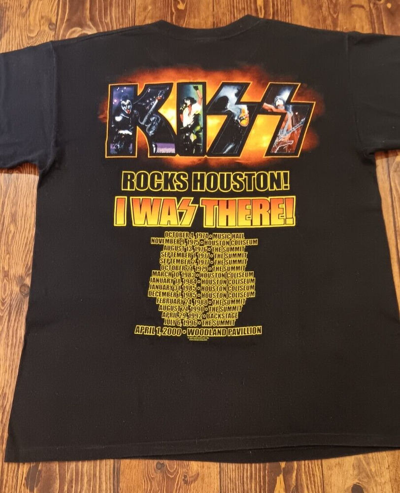 Vintage KISS Farewell Tour 2000 Concert T-Shirt - KISS Rocks Houston - Size L