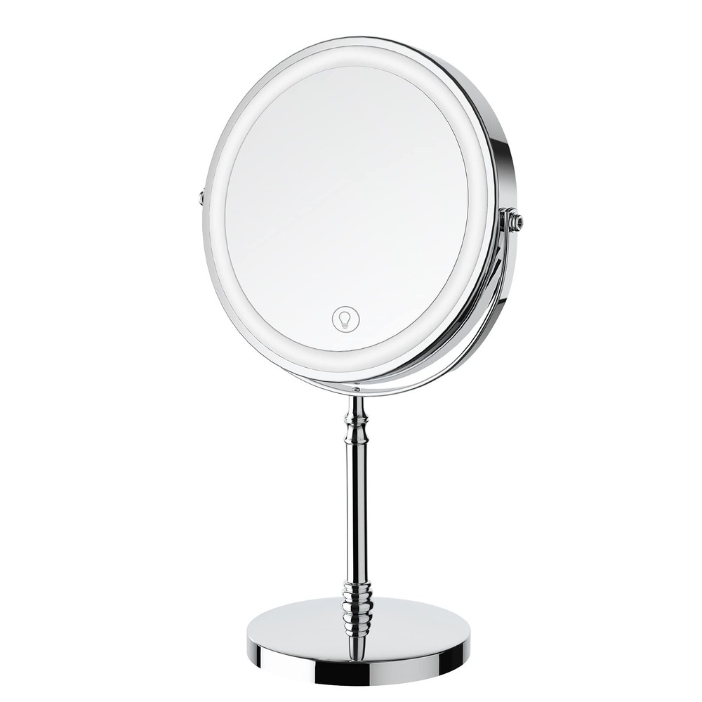 Makeup Mirror, 3000mAh Rechargeable Double-Sided Magnifying Vanity Mirror wit...