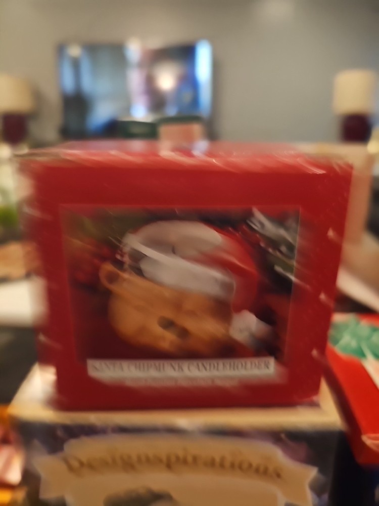 Santa Chipmunk Candleholder