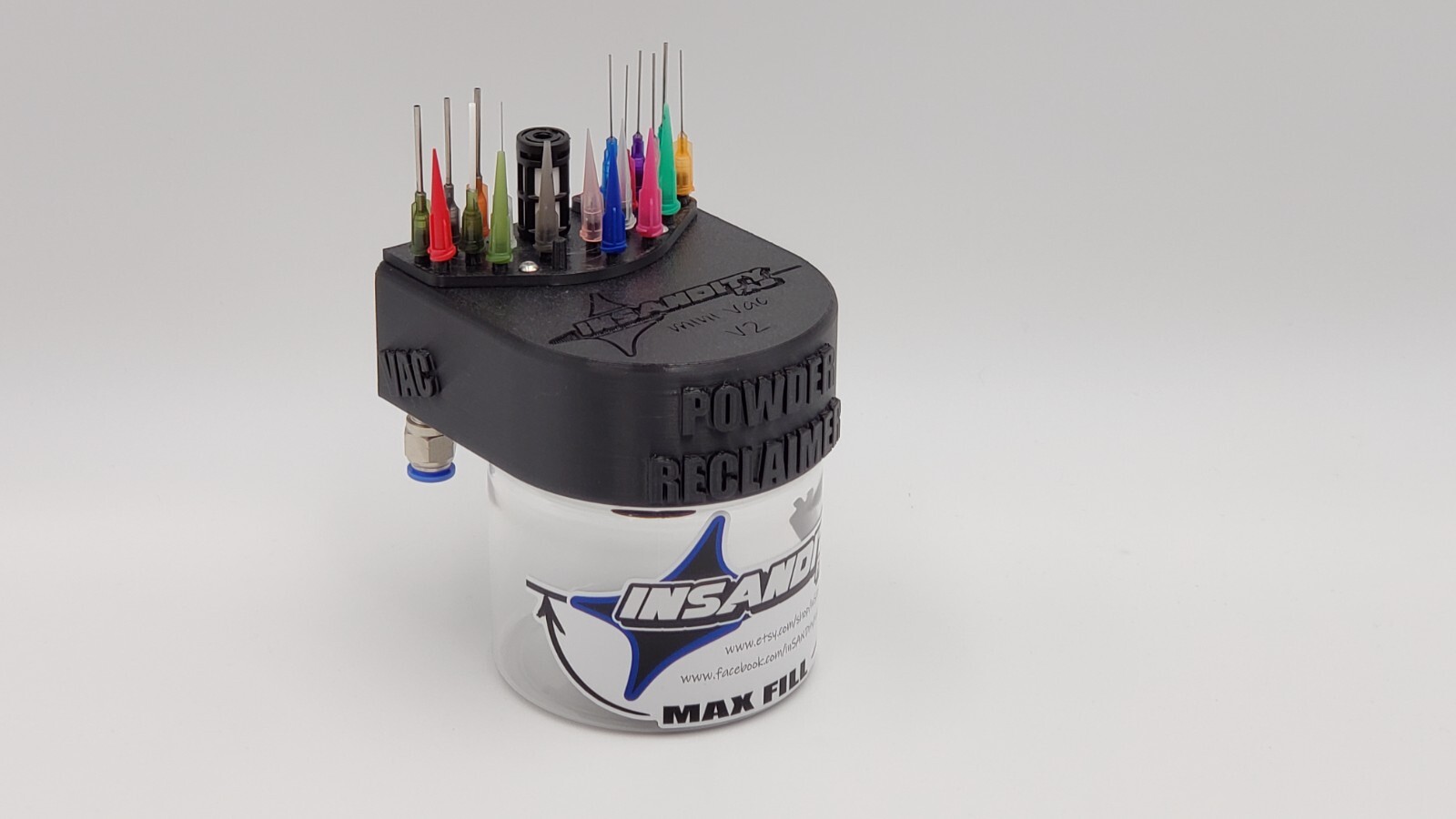 Pneumatic Micro Vacuum for Powder Coating - Easily Remove Powder! Two Tone Wheel