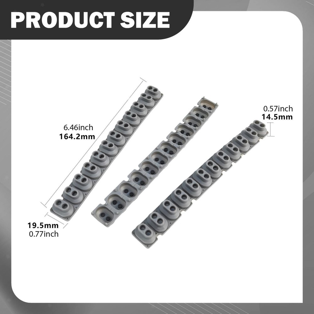 7Pcs Keyboard Conductive Silicone Strip Lightweight Sturdy Professional