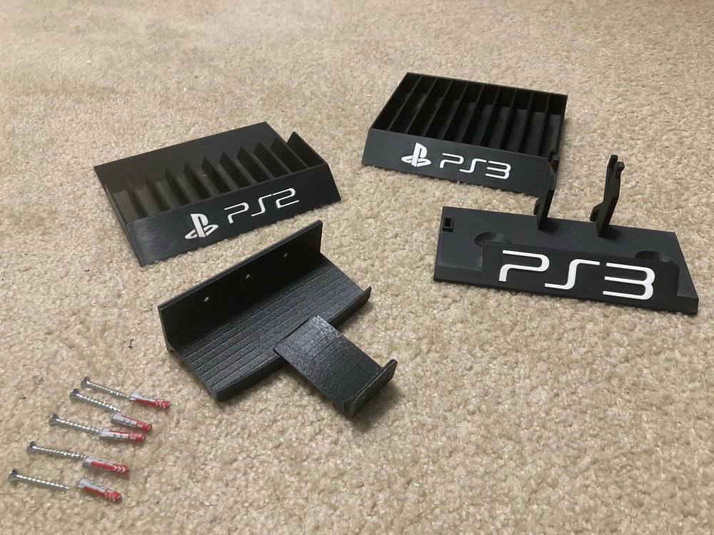 PlayStation 3 Game, Controller, Holder Display Case Holder PS3 PS2 Wall Mount