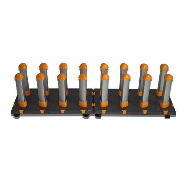 US Stock 3" Core Detachable Free Assembly Mobile Material Floor Rack, 2 Modules