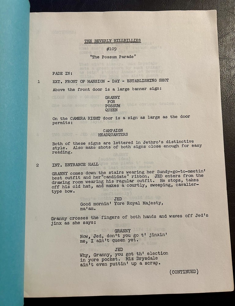 The Beverly Hillbillies Original TV Script