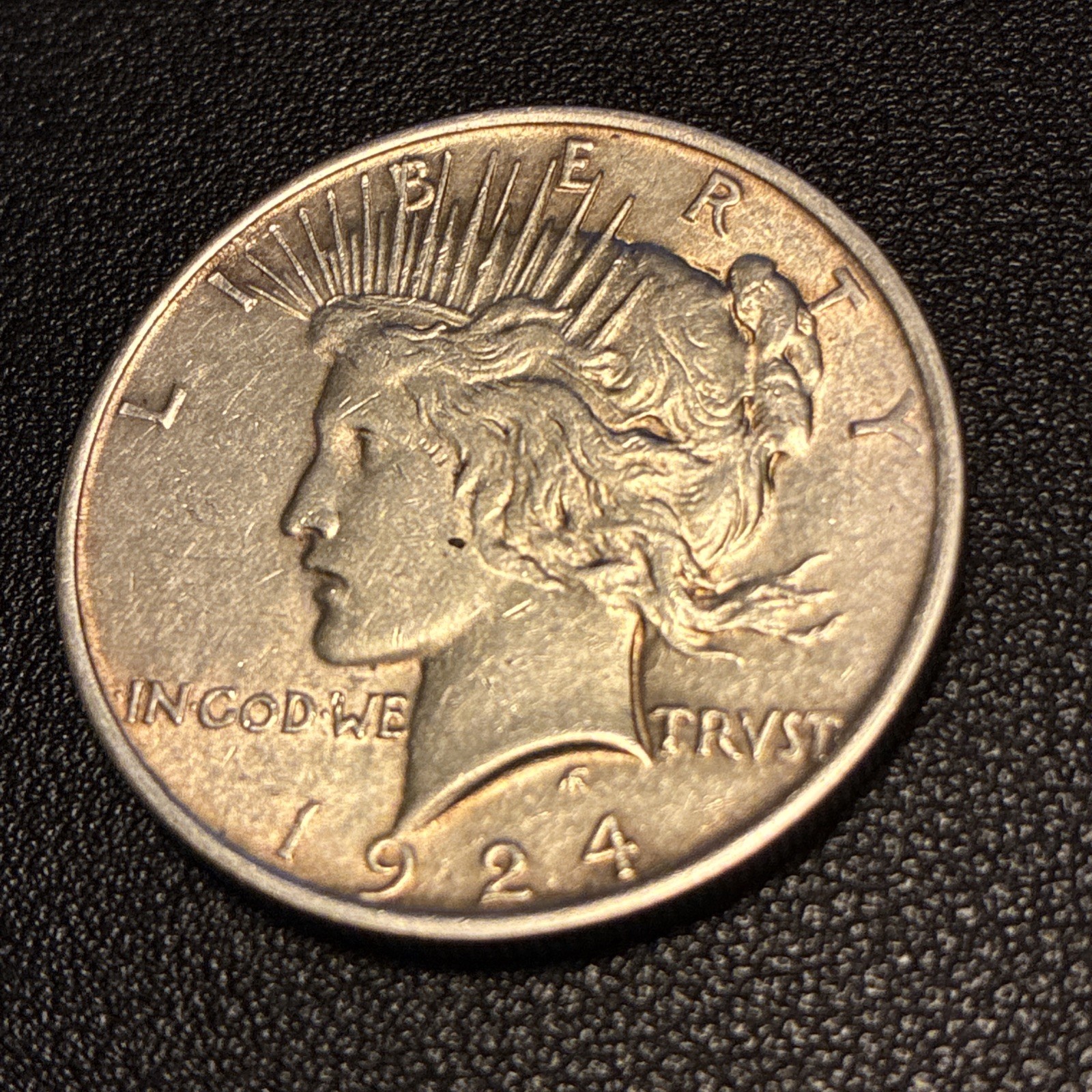 1924 Peace Silver Dollar.  Very Good Condition.