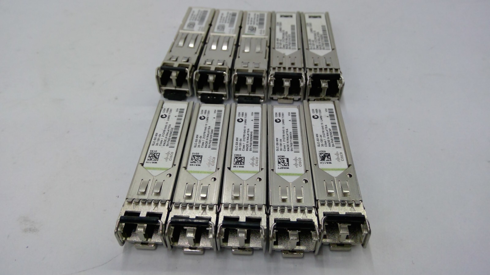 *LOT OF 10* Genuine Cisco GLC-SX-MM 1000Base-SX SFP Transceiver Module