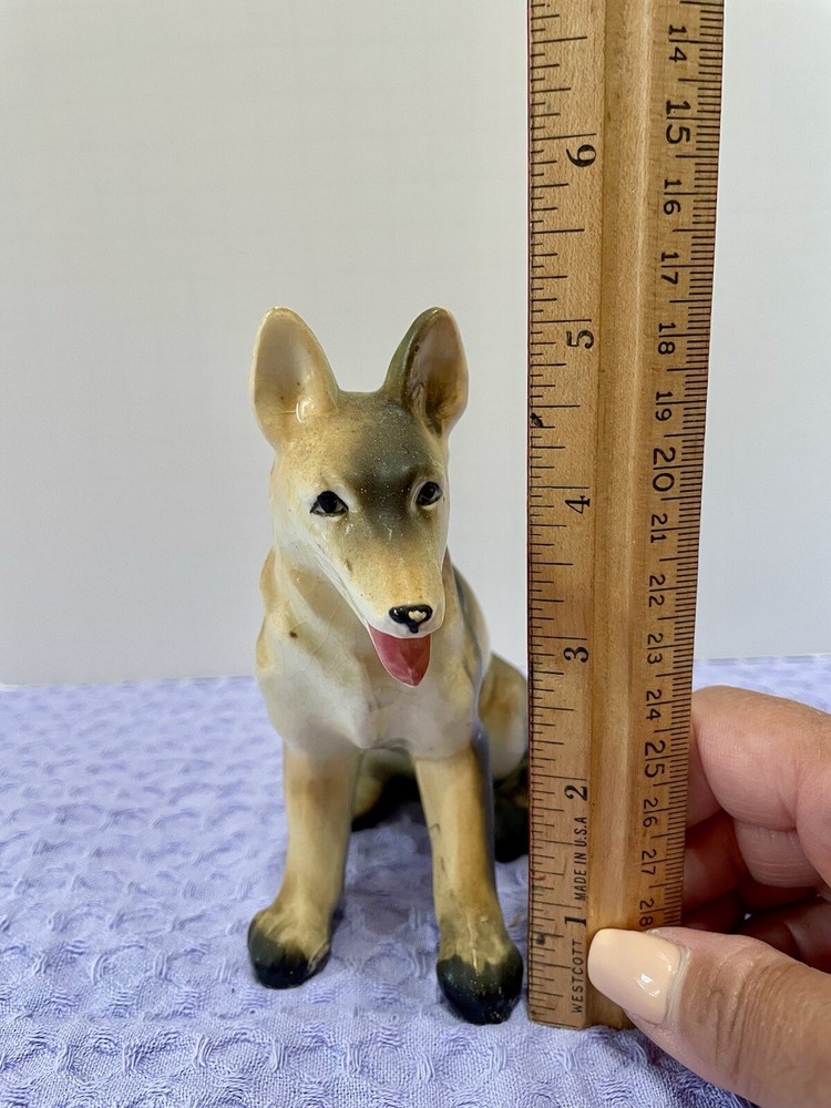 German Shepherd Figurine Vintage