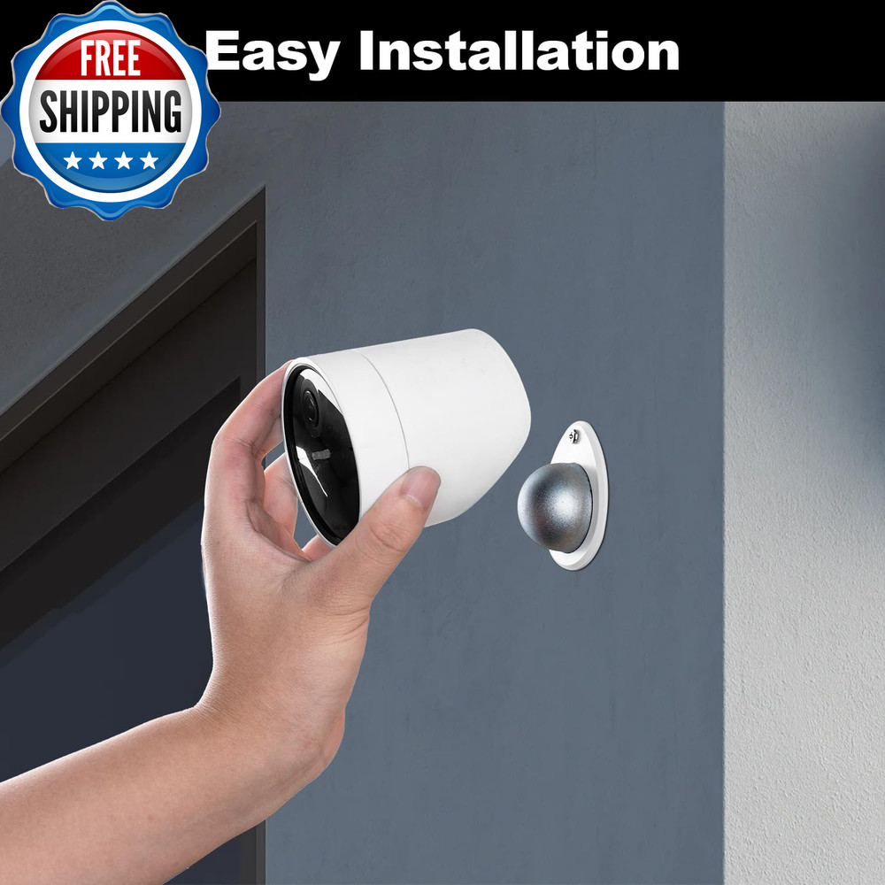 2 Pack Metal Wall Mount Compatible with Simplisafe Wireless Outdoor Security Cam