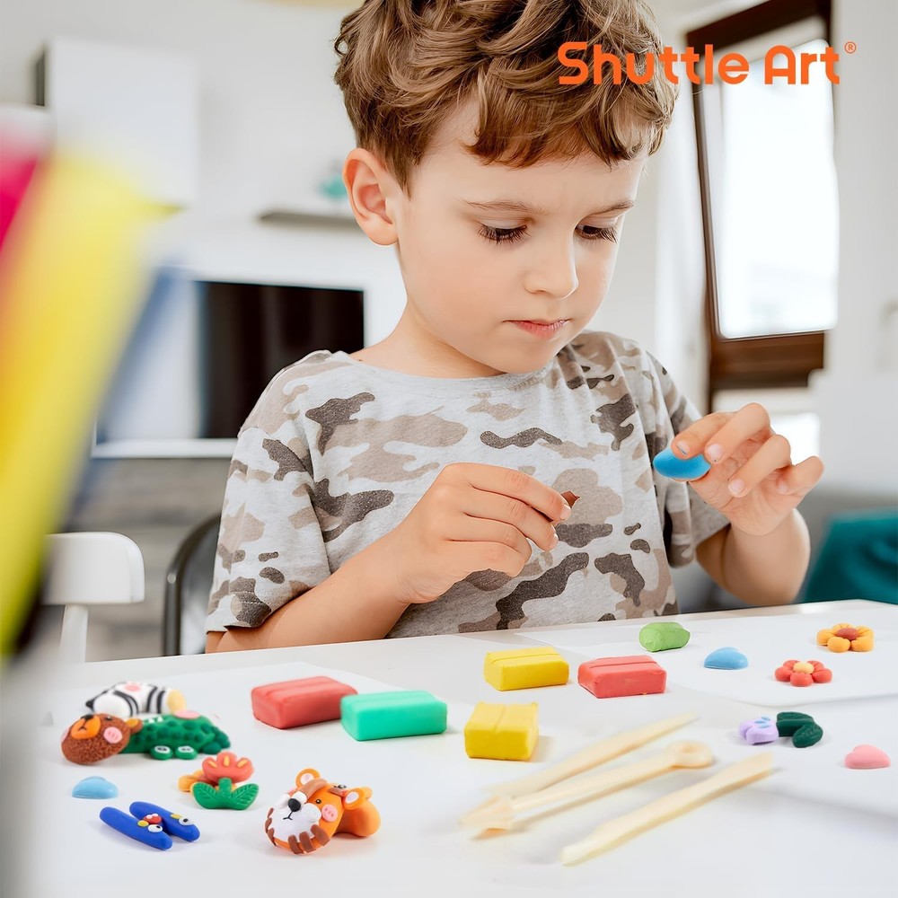 117-Piece Polymer Clay Set with 95 Unique Colors and Basic Shades