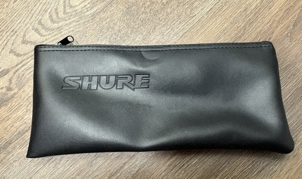 SHURE microphone case black w/ zipper