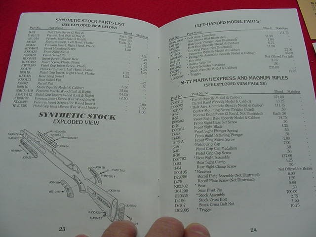 Ruger Model 77 Mark II- Rifle Owners Manual & Paperwork- Nice!!