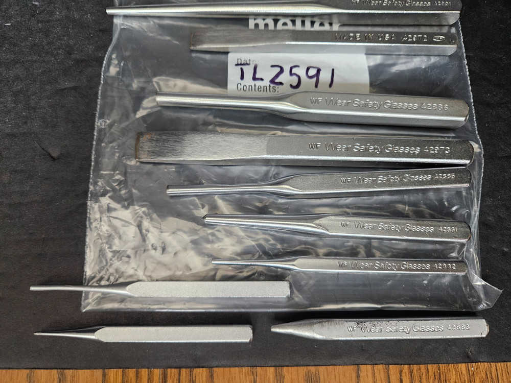 CRAFTSMAN 14 PC SILVER PUNCH & CHISEL SET USA (TL2591)
