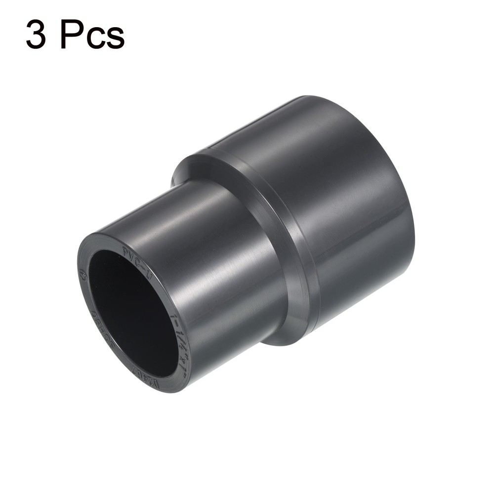 UPVC Fitting Pipe Reducer 1-1/4"x 1" 3pcs Straight Coupling