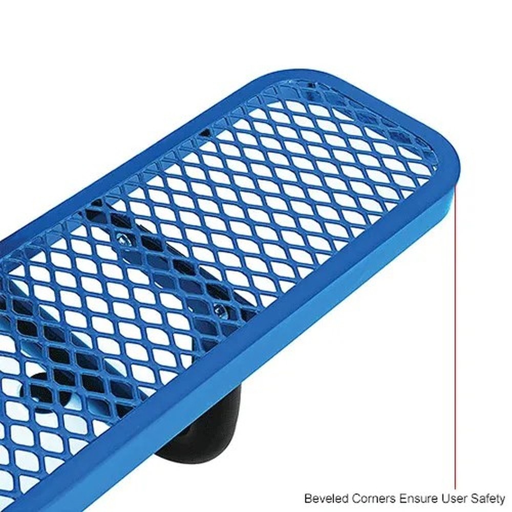 Global Industrial? 6' Rectangular Picnic Table, Expanded Metal, Blue