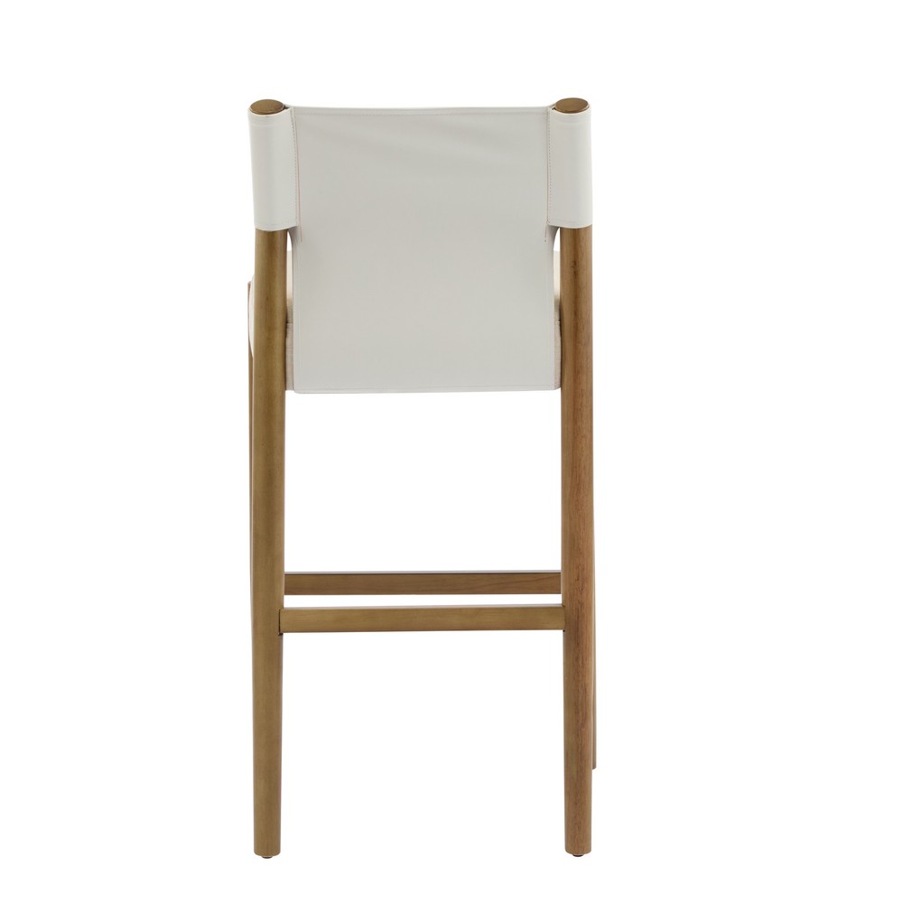 28.5'', Modern Solid Wood Bar Stool with Polyester Cushion - Minimalist