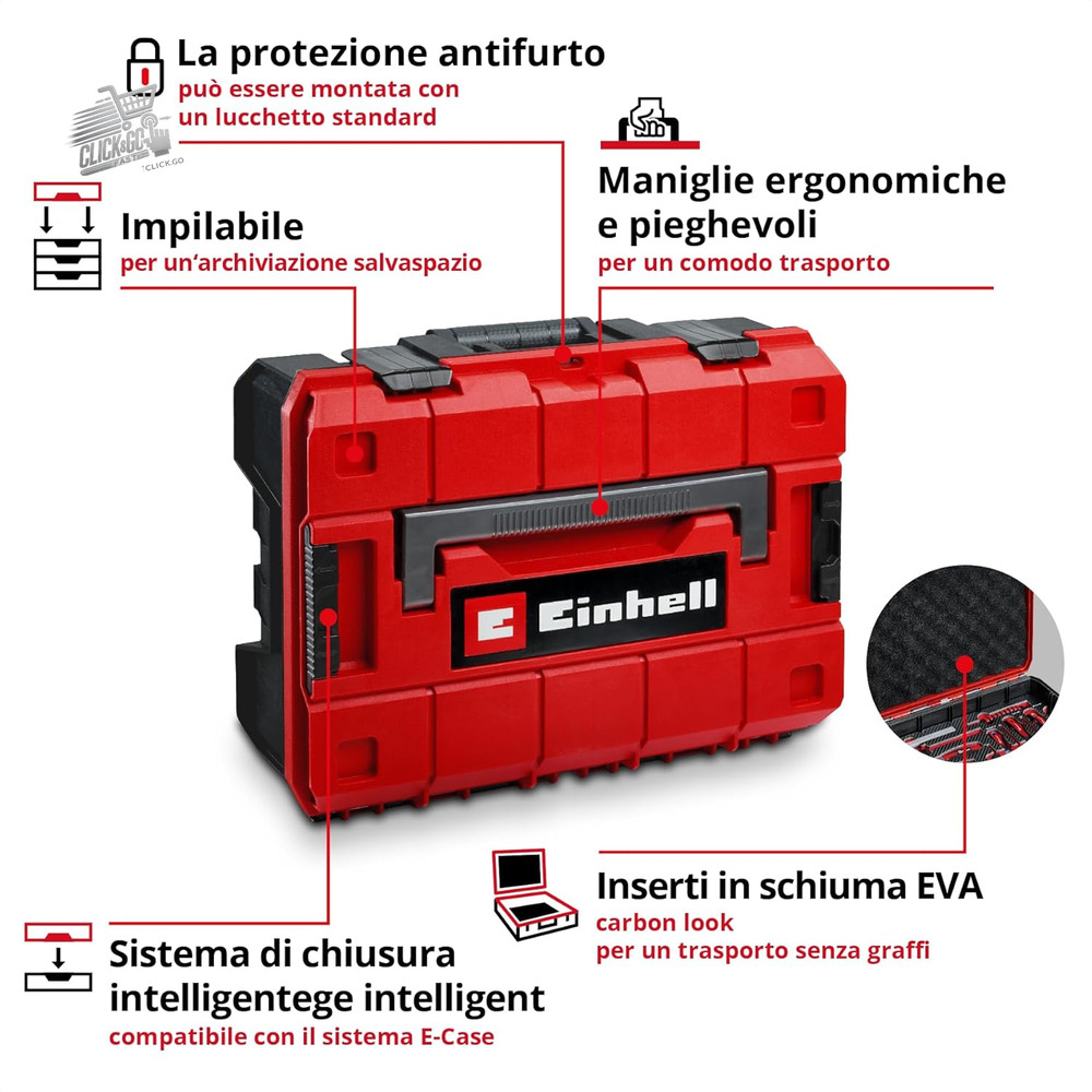 Einhell Original 80 Piece E-CASE (High Quality Tool Set in One Rob
