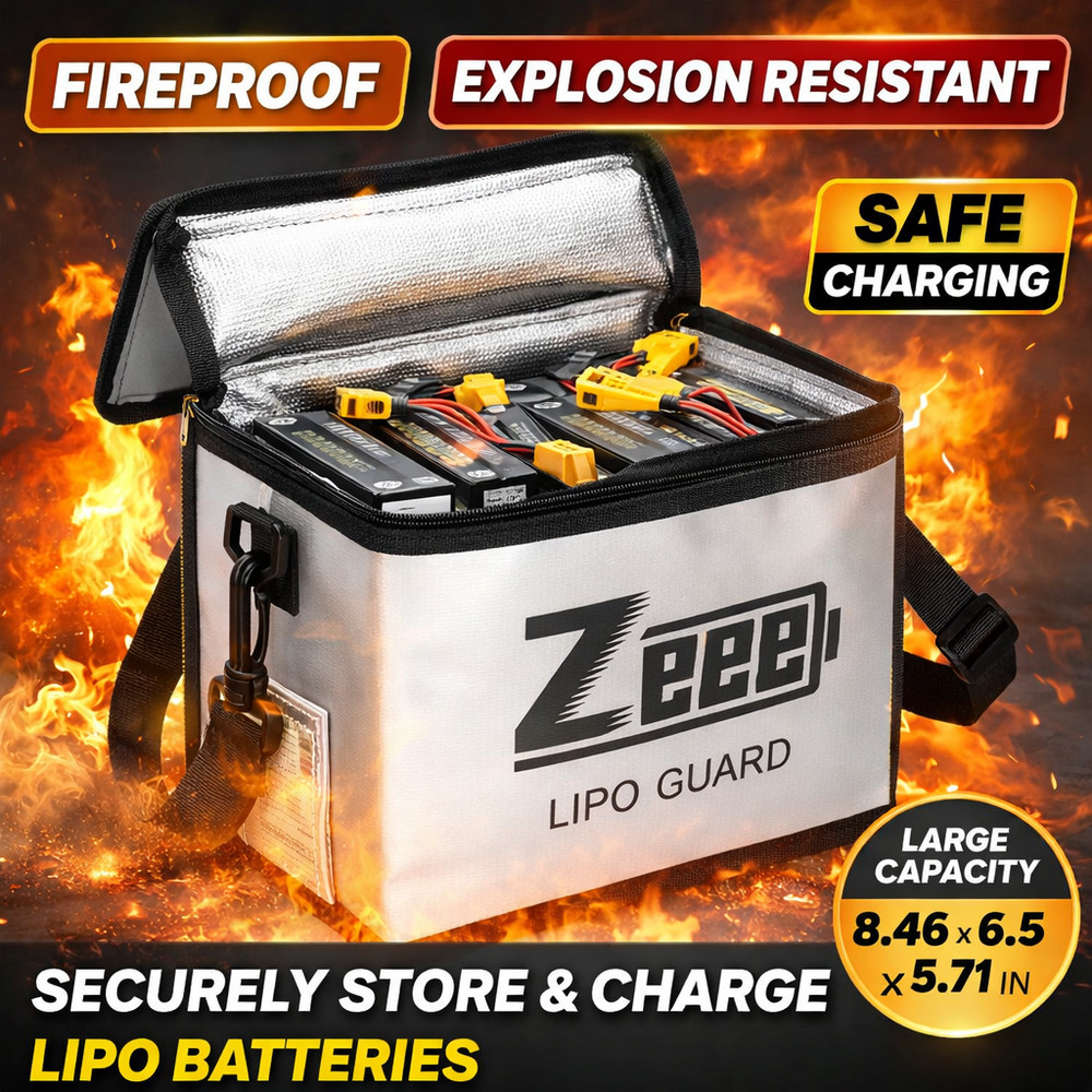 RC LiPo Battery Safe Bag Fireproof Explosion Proof Charging Storage