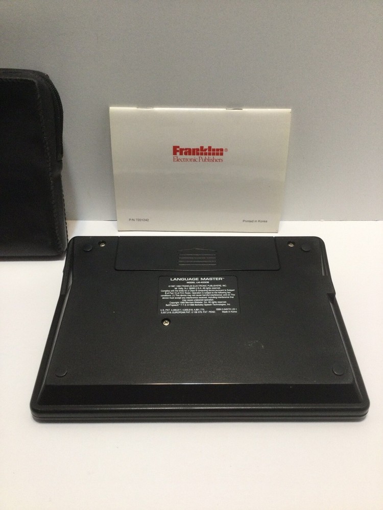 Franklin Language Master LM4000 Talking Pronouncing Dictionary Thesaurus Tested