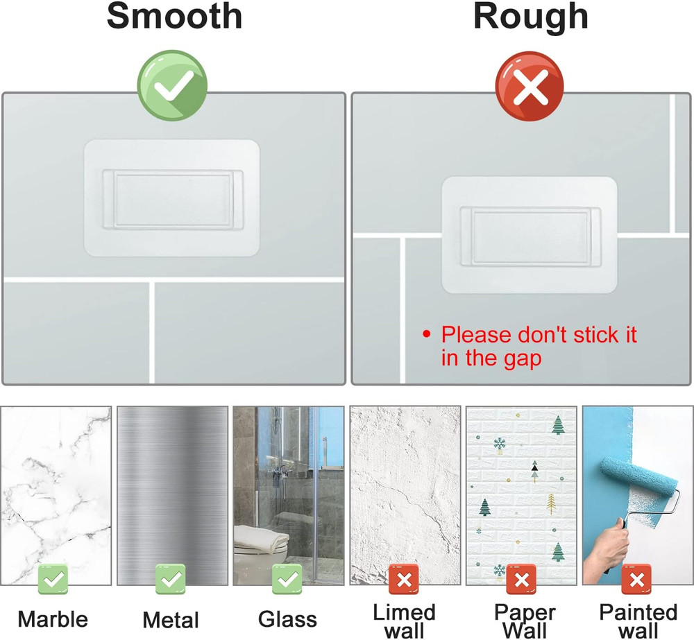 Replacement Adhesive Strip for Toothbrush Holder Wall Mounted Toothpaste Dispens