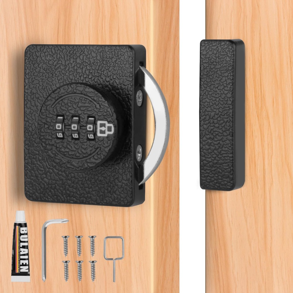 Keyless Combination Cabinet Lock - 3-Digit Security Door Lock for Cabinets, D...