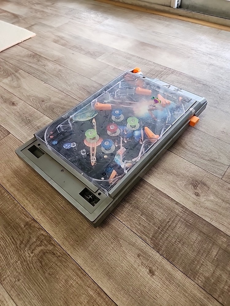 Totes Tabletop Pinball Sci Fi Space Ship Planets Game Works Missing Head Parts