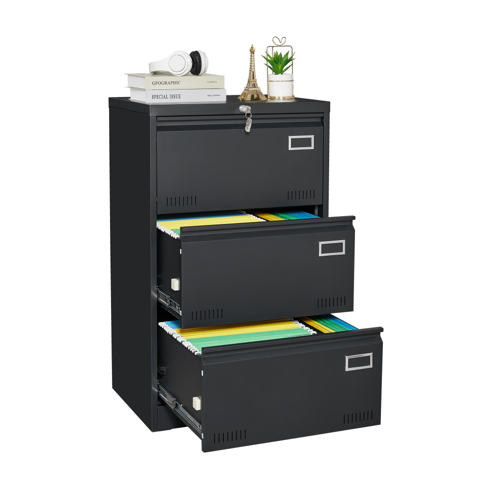 Filing Cabinet Lateral File Cabinet 3 Drawer Locking
