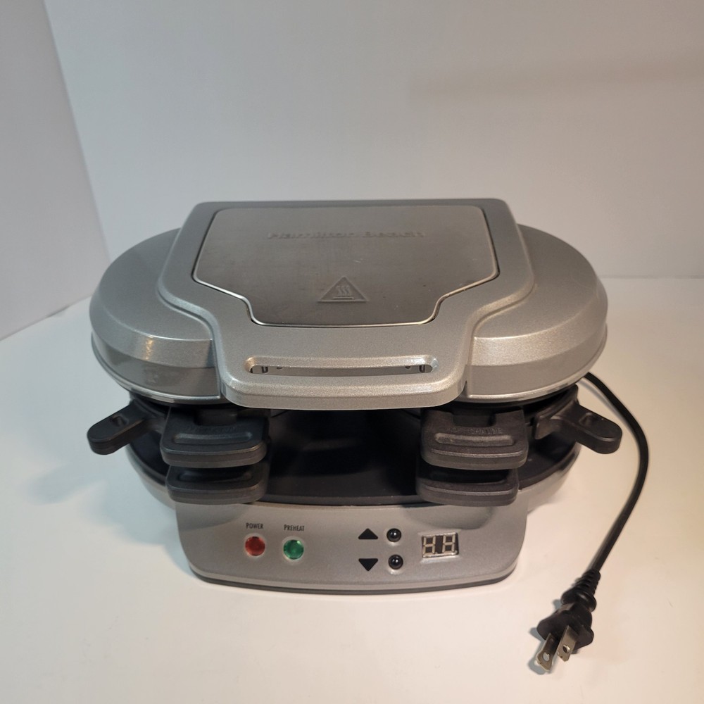 Hamilton Beach Dual Breakfast Sandwich Maker Timer Model 25490A Tested Works