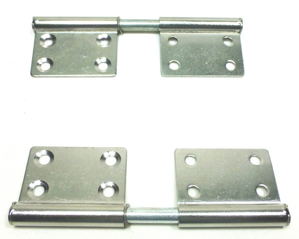 (2) Two Large Slip Off Hinges or Take Apart Hinges (Chromed)