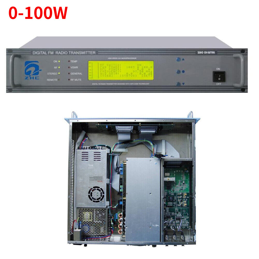 0-100W FM Radio Broadcast Transmitter /FM Exciter Support For 10KW Amplifier New