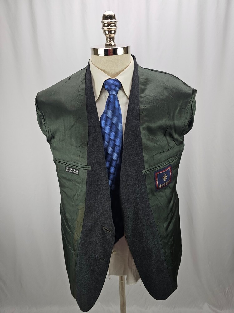 Barrington Men's Gray Wool Blazer Jacket 42S