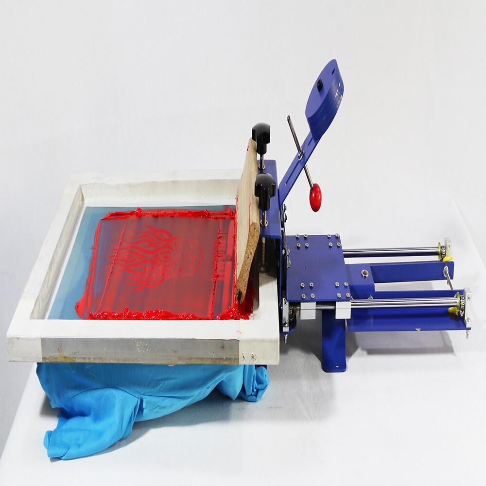 Desktop Fixed Screen-sliding Single Color T-shirt Screen Printing Press Machine