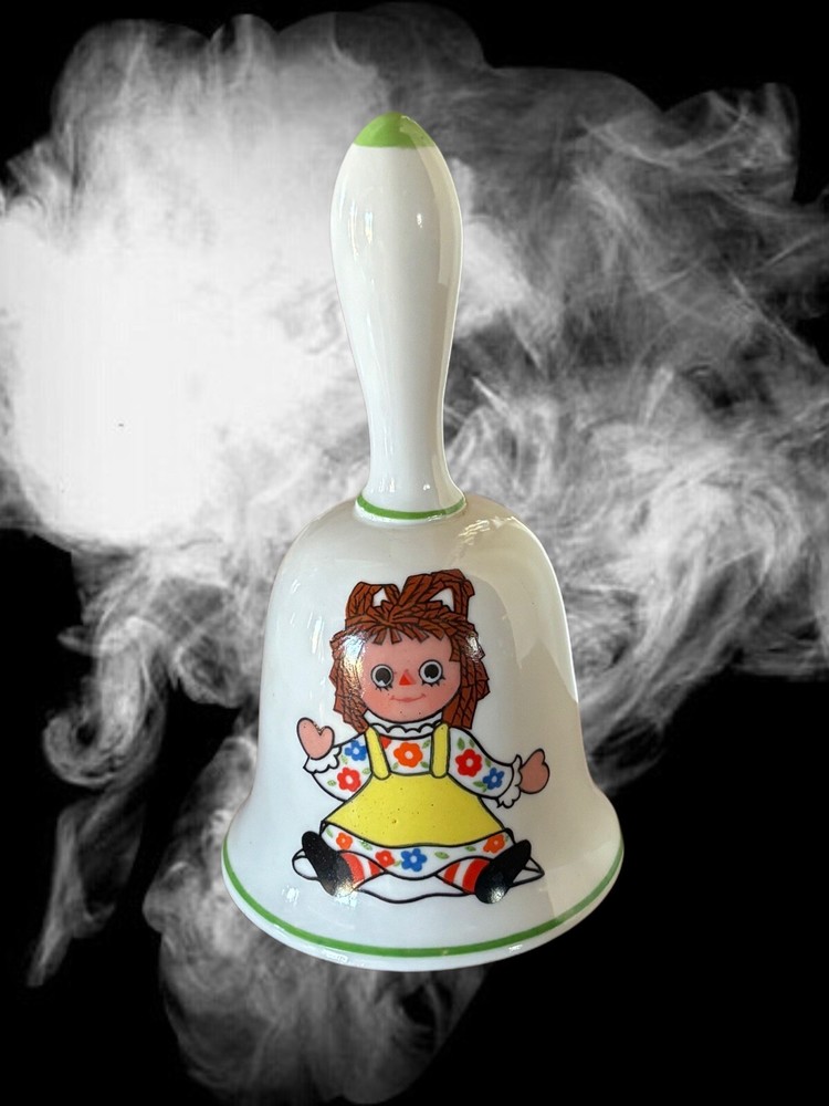 Creepy Raggedy Ann Ceramic Bell